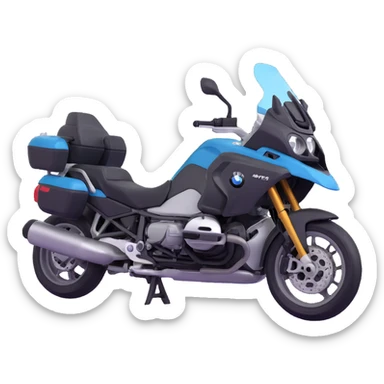 group of BMW motorcycles with riders touring together sticker