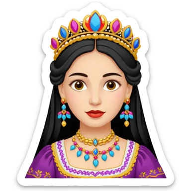 Valencian fallera woman sticker