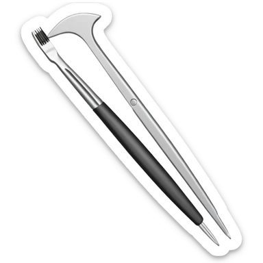 Tweezers for picking out eyebrows sticker