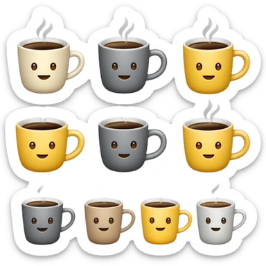 Минималистичный Эмодзи пак в Telegram для кофейной компании LABEL. Цветовая палитра: #FFFFFF, #F7FD02, #D3D3D3, # 242424 sticker