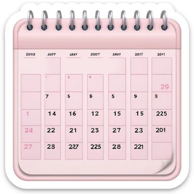 Light pink calendar sticker