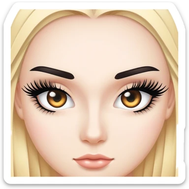 False lashes sticker