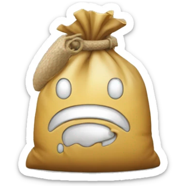 Ladron con una bolsa de dinero sticker