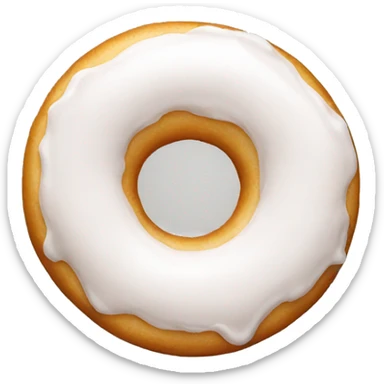 White donut sticker