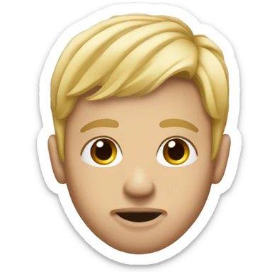 blond mans face with septum piercing sticker