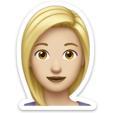 white woman with a blonde beard sticker