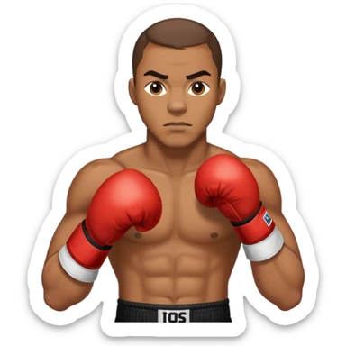 realistic african american boxer facing right sticker