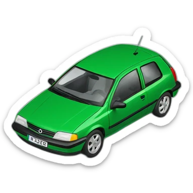 Green Opel Astra 1.6 Merit 1997 sticker