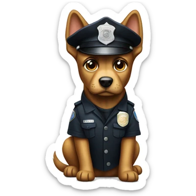 Undercover dog police officer  sticker