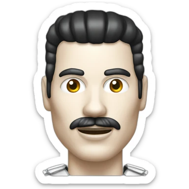 freddy mercury with silver skin sticker