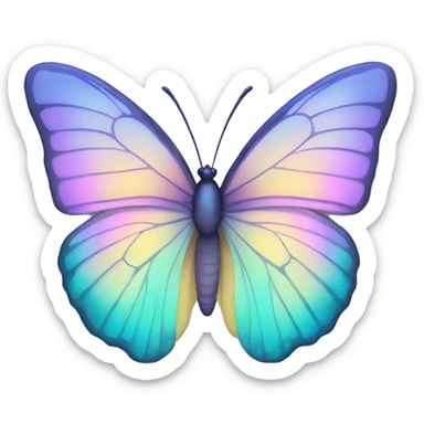 Pastel Iridescent Butterfly sticker
