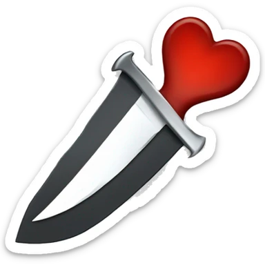 Heart knife sticker