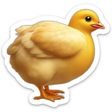 Un poussin dans une coquille sticker
