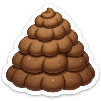Poop coming out of a butt sticker
