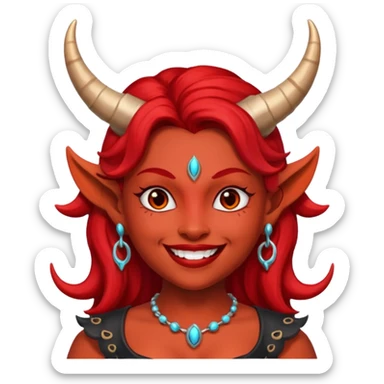Diablita con cachos sticker