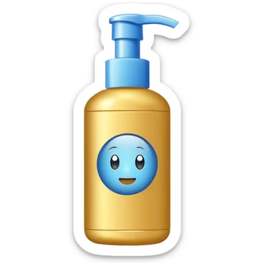 shampoo bottle in golden colour sticker