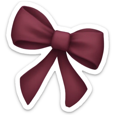 Maroon bow sticker