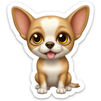 Chiwawa et écaille de tortue chat sticker