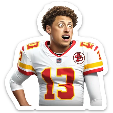 Mahomes and refs sticker