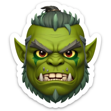Ork King Portrai sticker