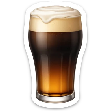 Guiness beer half-full. sticker