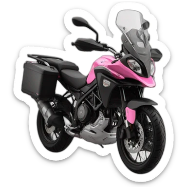Moto rosa benelli trk 502X  piloto mujer sticker