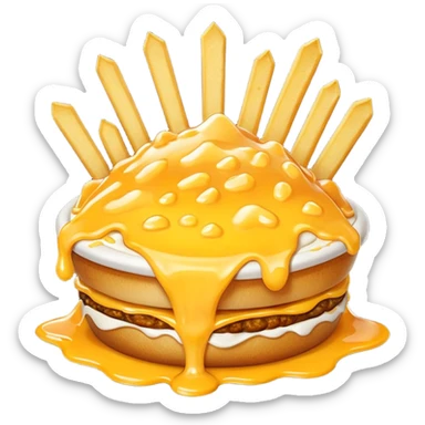 Drippy cheese zesty fries sticker