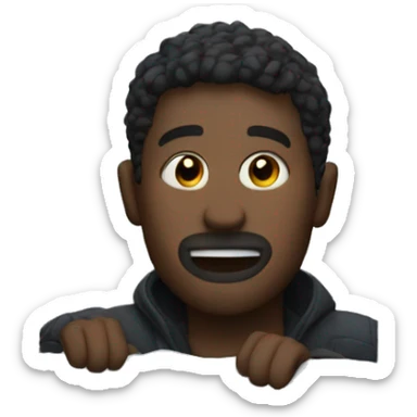 A cold rainy night out of a window  sticker