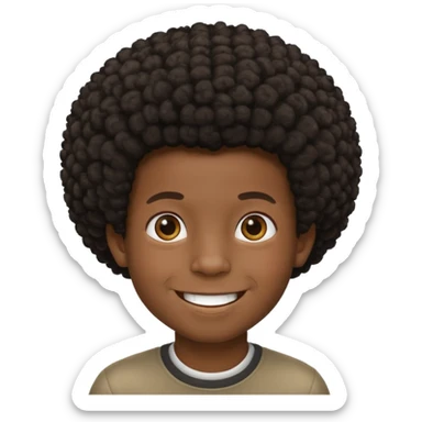 Black boy with a small afro  sticker