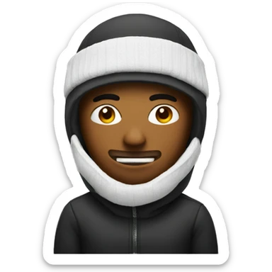 man with ski mask sticker