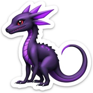Shiny gothic Salazzle-Salandit-Umbreon-Fakémon-hybrid-creature (full body) 4 legs sticker