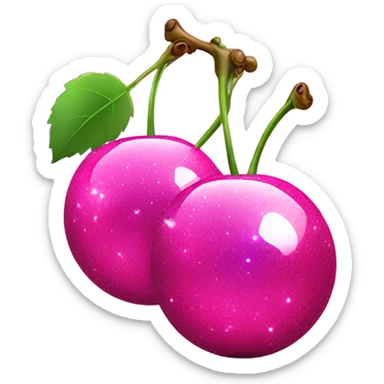 Pink disco-ball cherries  sticker