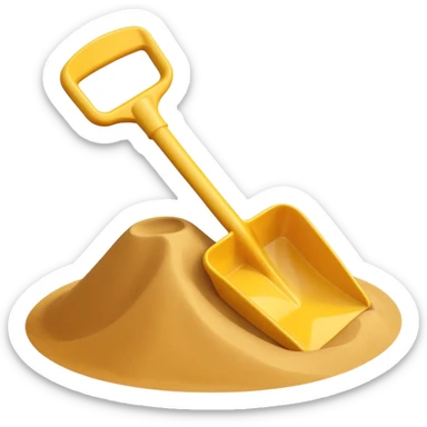 toy shavel on the sand sticker