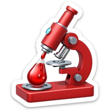 olhando sangue no microscopio sticker