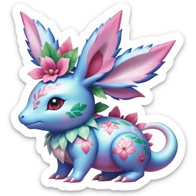 Shiny Exotic Nidorino-Sylveon-Roserade-Shaymin-Ivysaur-Meganium-Roselia-Hybrid-Creature sticker