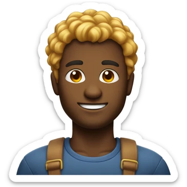 personagem masculino, de pele clara, com cabelo em topete, gordinho sticker