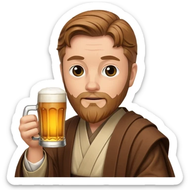 Obi-wan with a beer sticker