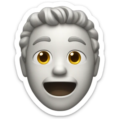 thrilled discovery face sticker