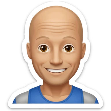 gym daddy with no hair 40 years old sticker