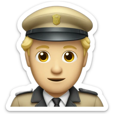 Blond man inspector from latvia sticker