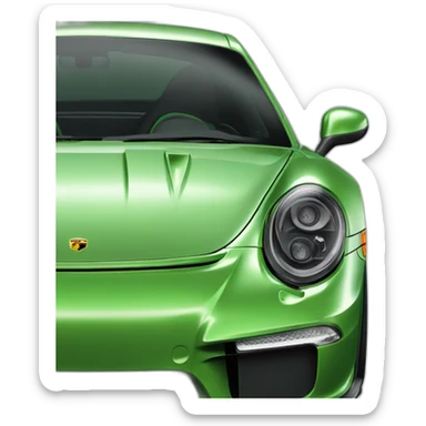 green Porsche 911 gt3 rs sticker