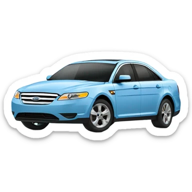 Ford Taurus sky blue car  sticker