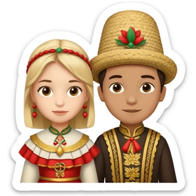 UM MENINO E UMA MENINA DE SÃO JOÃO sticker