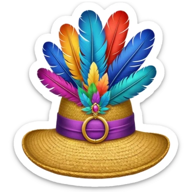  Clown feathered hat just give me feathered hat  sticker