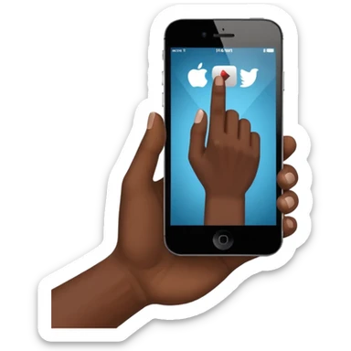 African American hand holding iPhone on YouTube app showing video views sticker