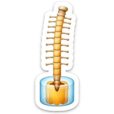 simplified spinal cord with few details sticker