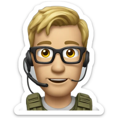 geek joue a call of duty sticker