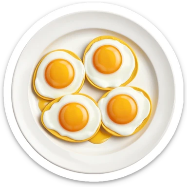Two Sunny side Eggs in a plate sticker