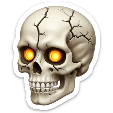 Skull face mind blown sticker