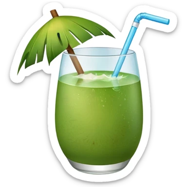 Green Coconut water sticker
